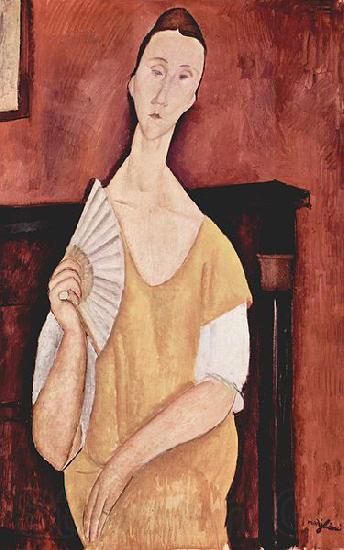 Amedeo Modigliani Woman with a Fan Norge oil painting art
